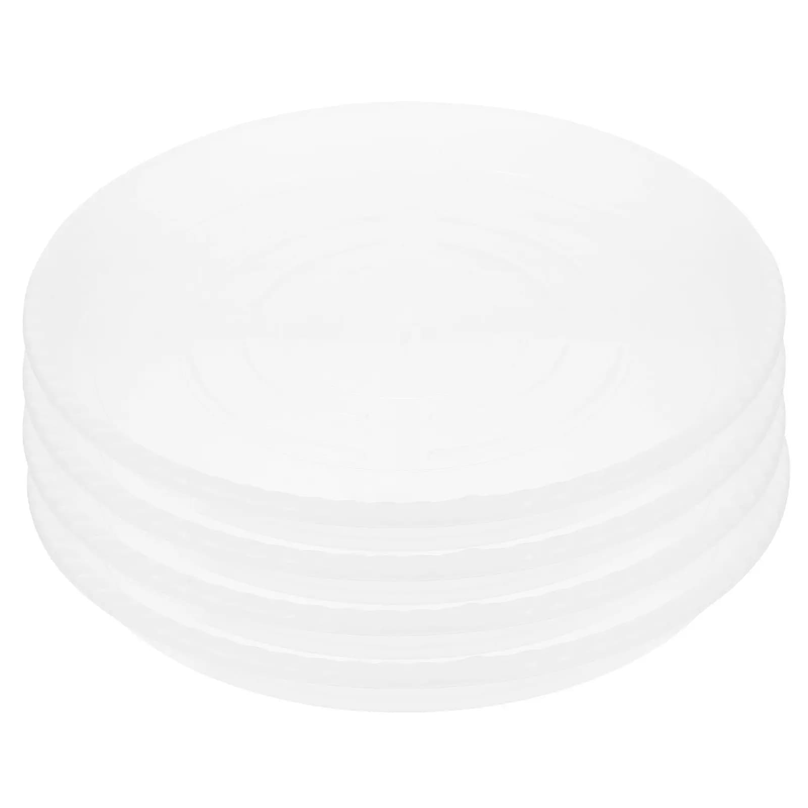 4Pcs 16-Inch Plastic Flower Pot Saucer Clear Round Planter Tray for Indoor Outdoor Plants Drainage Base Succulent Bonsai Water