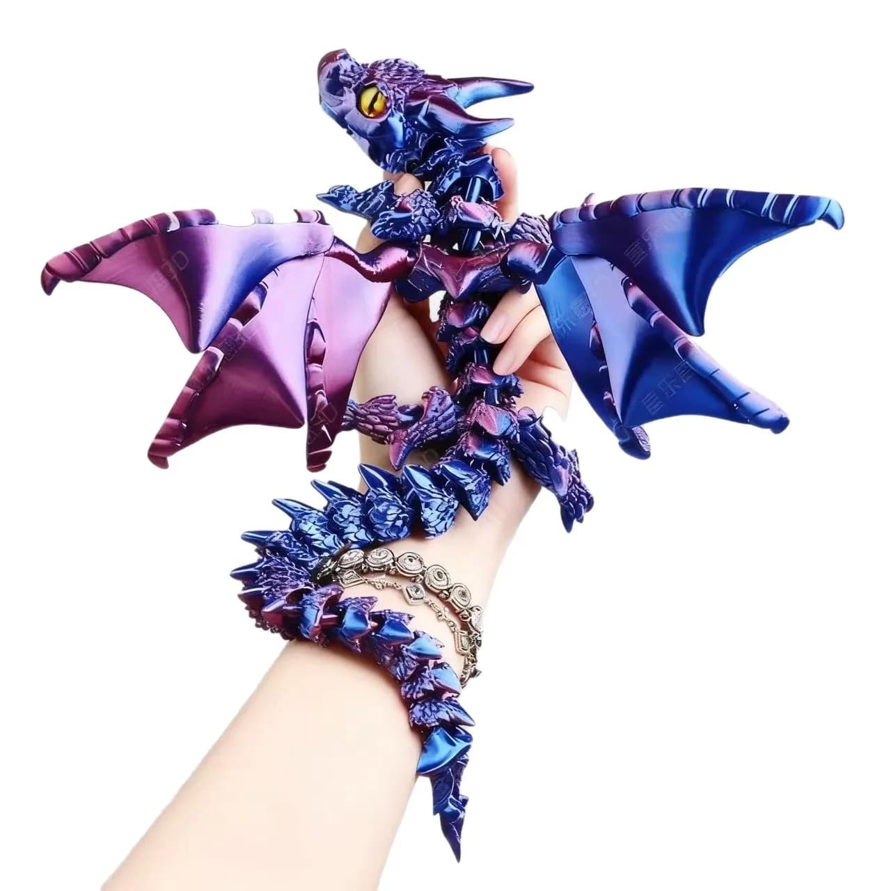 9-17in 3D Printing Fly Dinosaur Action Figure Mini Toys Home Desktop Decoration Ornament Statue Winged Carriage Dragon Figurine