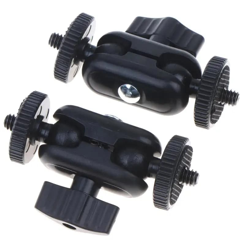 【C】Double Ball Heads Magic Arm With 15mm Ball 360° 1/4''Screw Extend Mount For Camera Monitor Video Light Mic Tripod