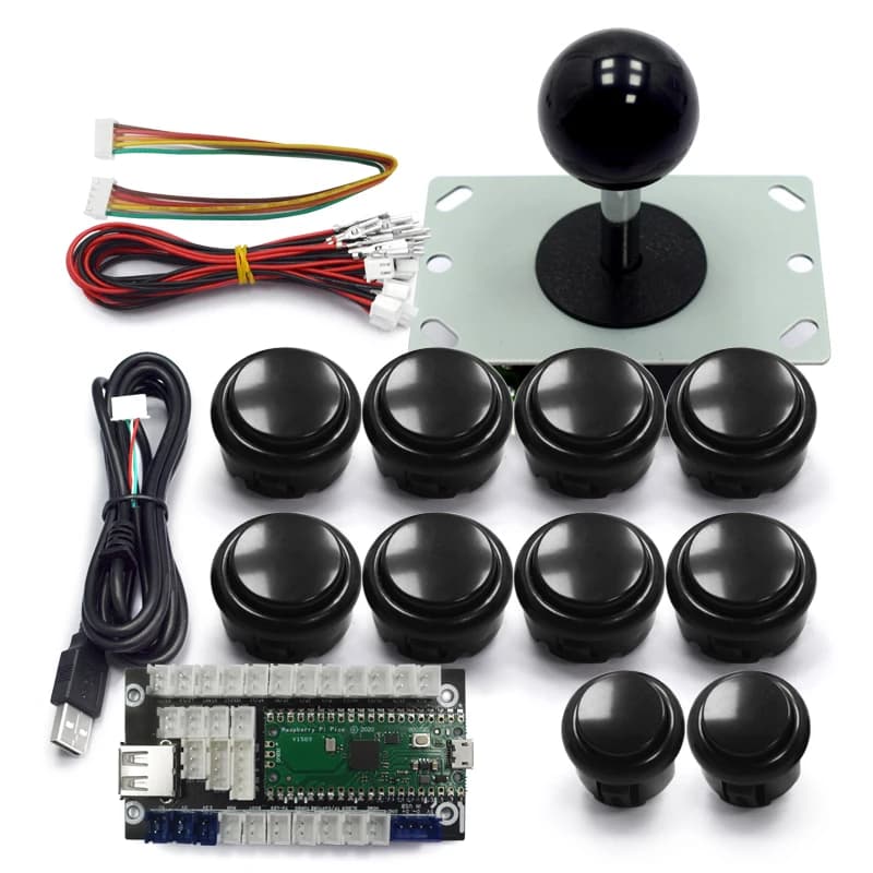 Copy Sanwa Arcade Game Make-up Joystick 8-way USB card buttons Support PC 360 Switch Raspberry Pi PC Android PS3 PS4