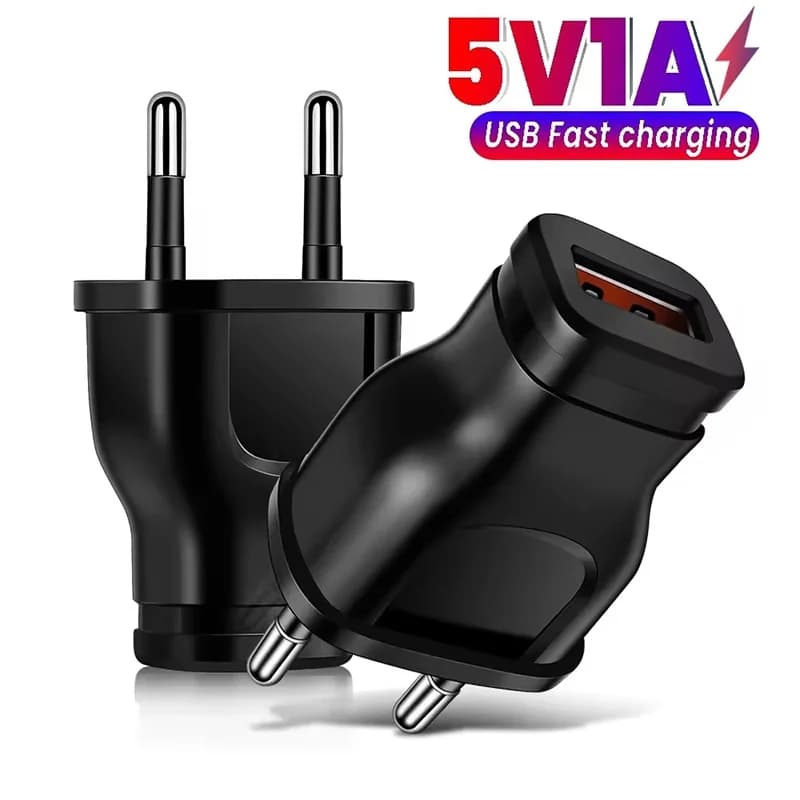 Portable USB Charger Adapter 5V 1A Travel Wall EU Phone Charger US Port Small Power Supply Adapter For iPhone Huawei Realme OPPO