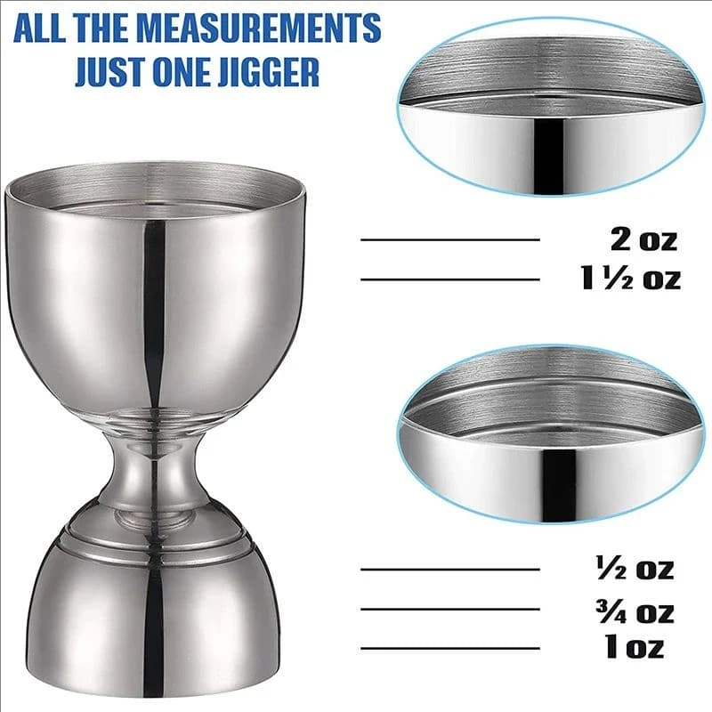 Nuovo Bar Bell Jigger 2oz 1oz Cocktail Jigger Misurazione Jigger per Bartending Shot Versatore Doppio Jigger strumenti shaker Cup