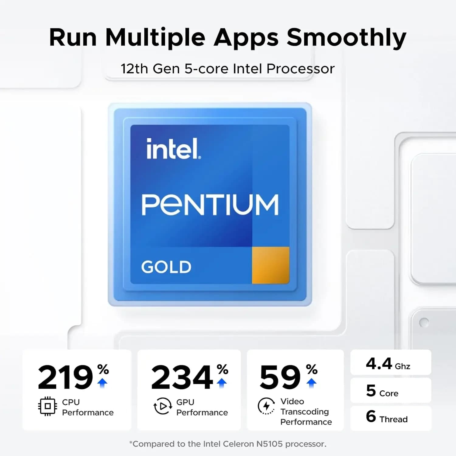2026 Nuovo DXP4800 Plus NAS Desktop a 4 Bay con CPU Intel Pentium Gold 8505 5 Core, Storage di Rete 4K 60Hz (Senza Dischi)
