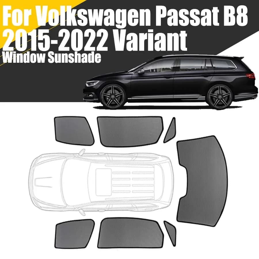 Parasole magnetico personalizzato per finestrino dell'auto per Volkswagen Passat B8 Variant 2015-2022 Tenda per parabrezza anteriore in rete VW Wagon