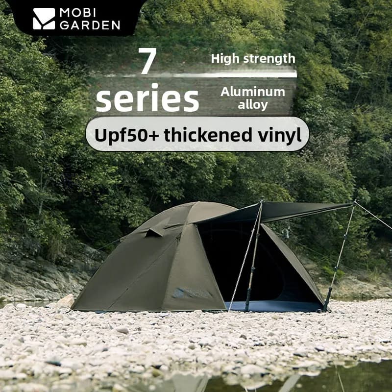 MOBI GARDEN Camping Backpacking Tent Waterproof Rainproof Hiking Silver Coated Sun Protection Easy Set Up