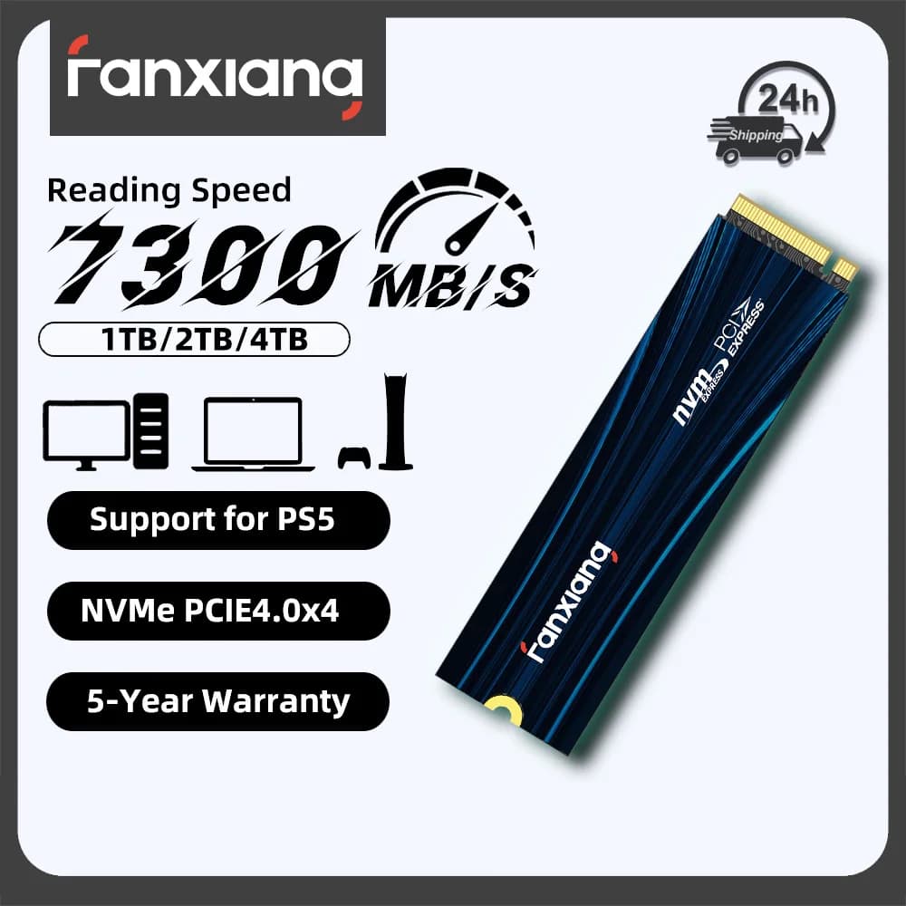 Fanxiang S880E/S880ER 7100MB/s NVMe M.2 SSD Drive PCIe4.0x4 1TB/2TB/4TB M.2 2280 SSD Unità a Stato Solido Interna per PS5 Laptop