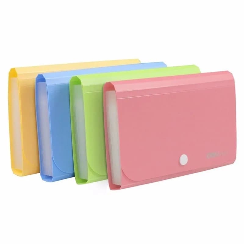 1PC 12 Pockets 4 Colors A6 Office Expanding File Folder Holder Organizer Fastener
