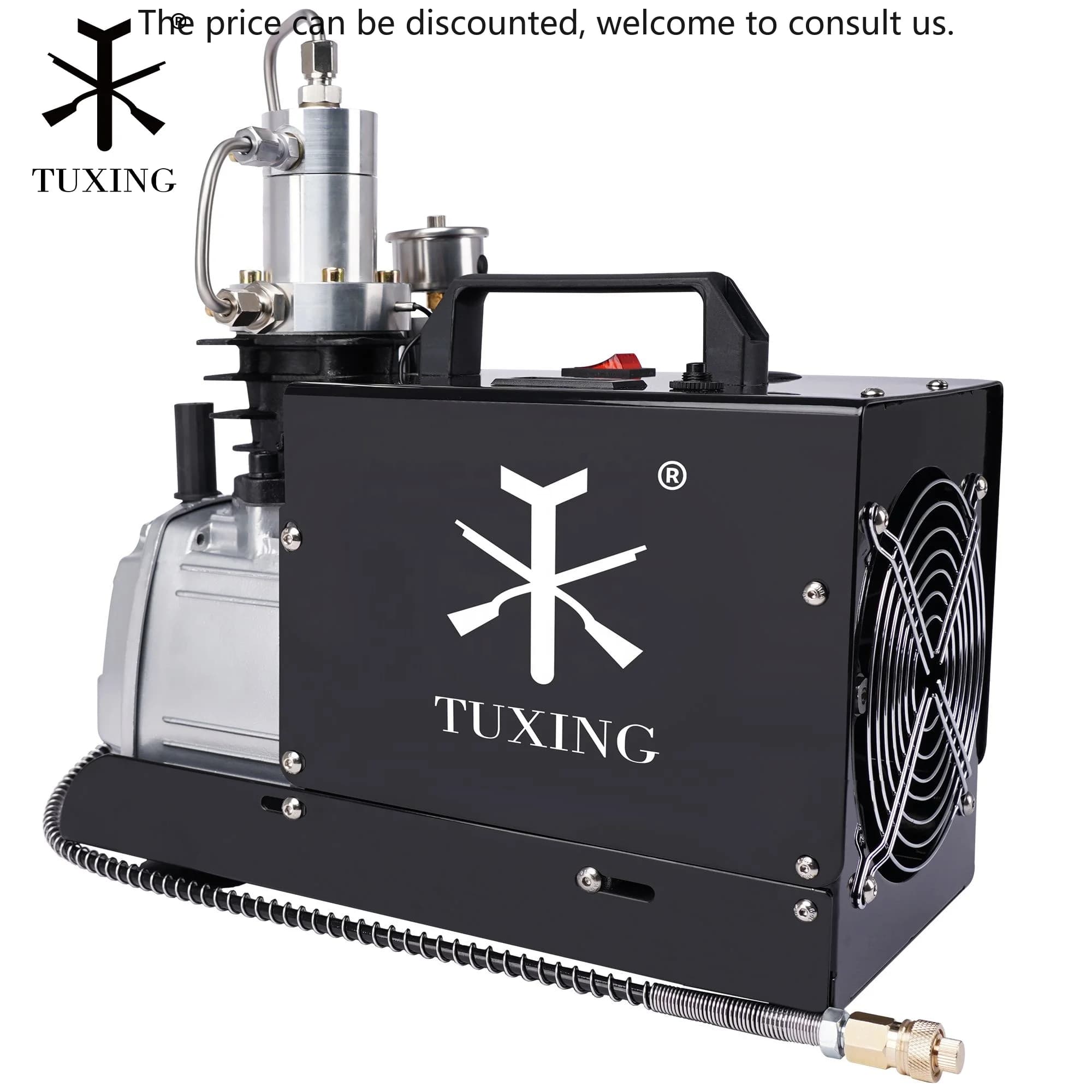 TUXING Manufacturer Direct Sales High Pressure Automatic 4500psi 30mpa 300bar Snorkeling Diving Air Compressor For PCP Paintball