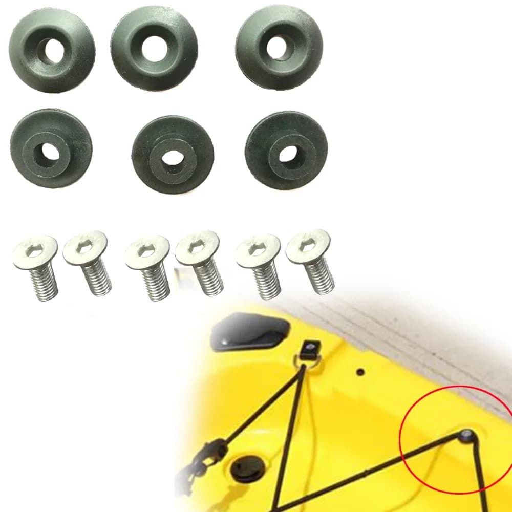 Guide per la linea del ponte della kayak da 6 pezzi. Guide per corde di forma rotonda in nylon per la barca