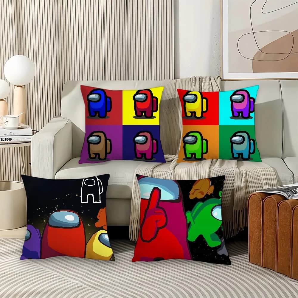 Videogiochi per feste A-Among U-Us Federa Cuscini per ufficio adatti per divano, auto, camera da letto, fodera per cuscino decorativa
