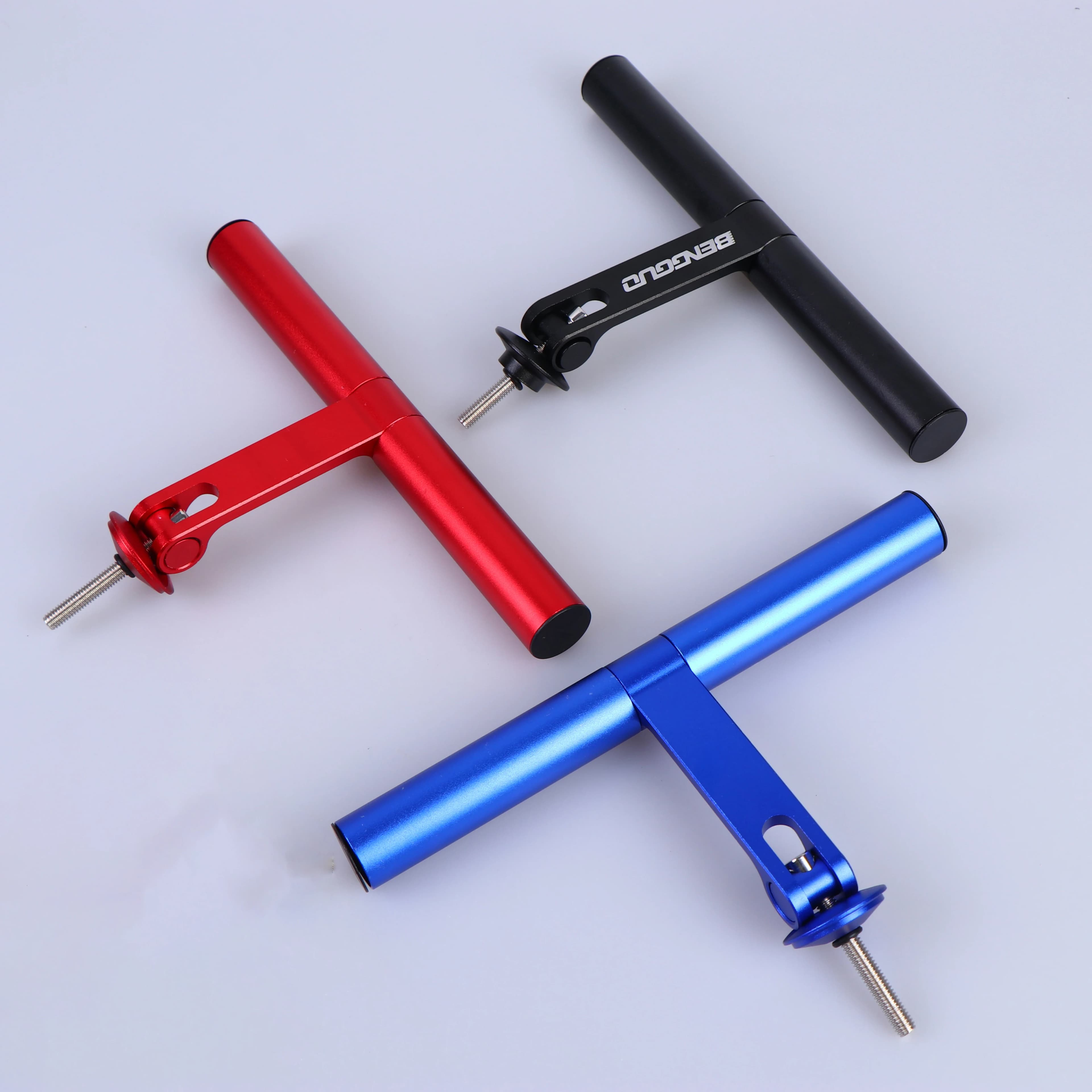 Supporto Estensibile per Manubrio Bicicletta in Metallo, Porta Luce e Fotocamera, Accessorio per Ciclismo