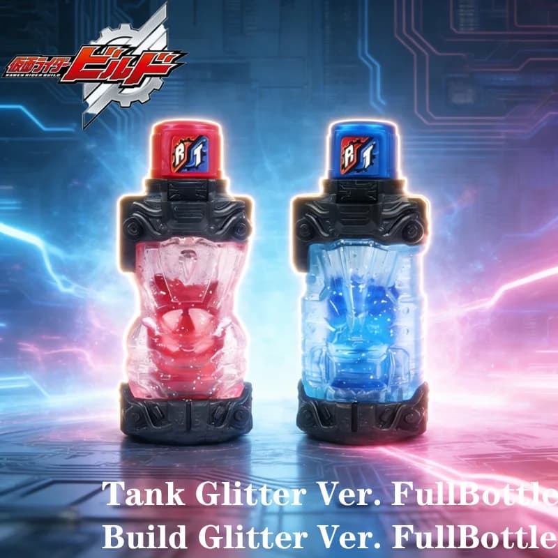 Nuovo Set DX Kamen Rider Build Glittering RabbitTank con Bottiglie Abbinabili, Funzione Interattiva di Agitazione, Gioco di Ruolo, Giocattoli Regalo Squisiti