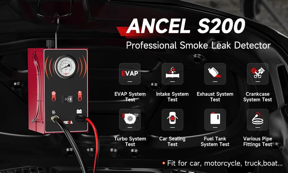 Analizzatore di perdite di tubi per rilevatore di fumo e generatore di fumo per automobili di produzione professionale con 1 anno di garanzia