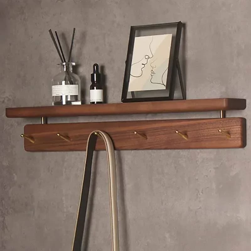Appendiabiti Multifunzionali in Legno per Ingresso, Spogliatoio, Camera da Letto - Ganci Organizzatori per Vestiti, Cappelli, Cappotti e Scialli