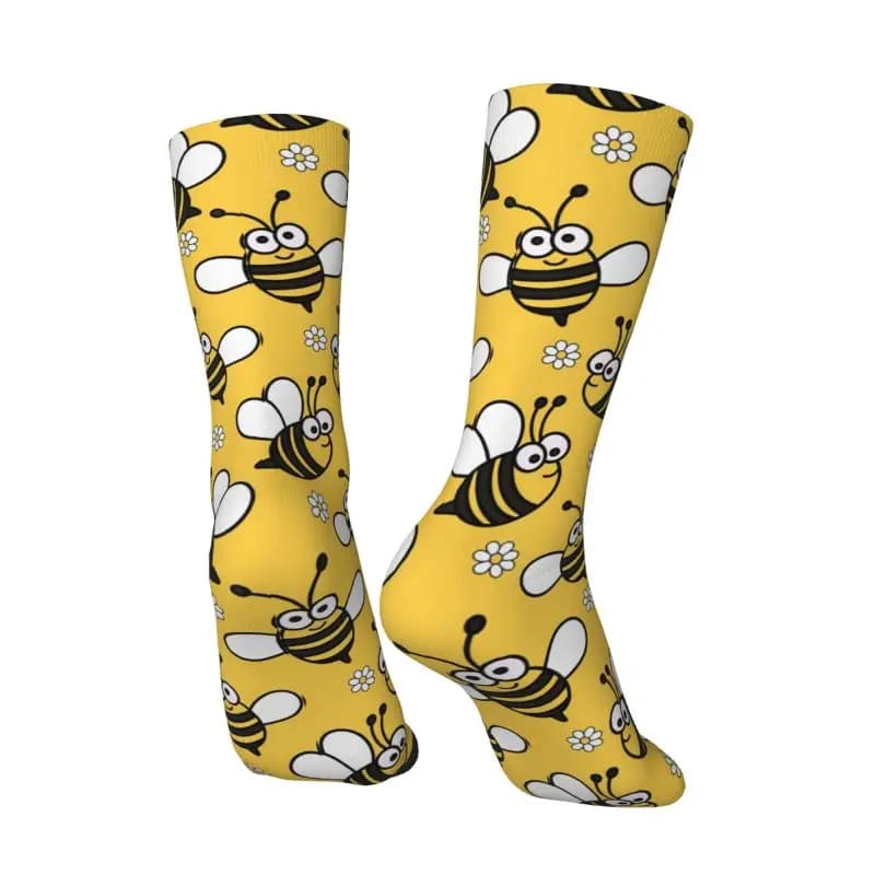 Calzini da uomo personalizzati con piccole api, divertenti calzini unisex con stampa 3D