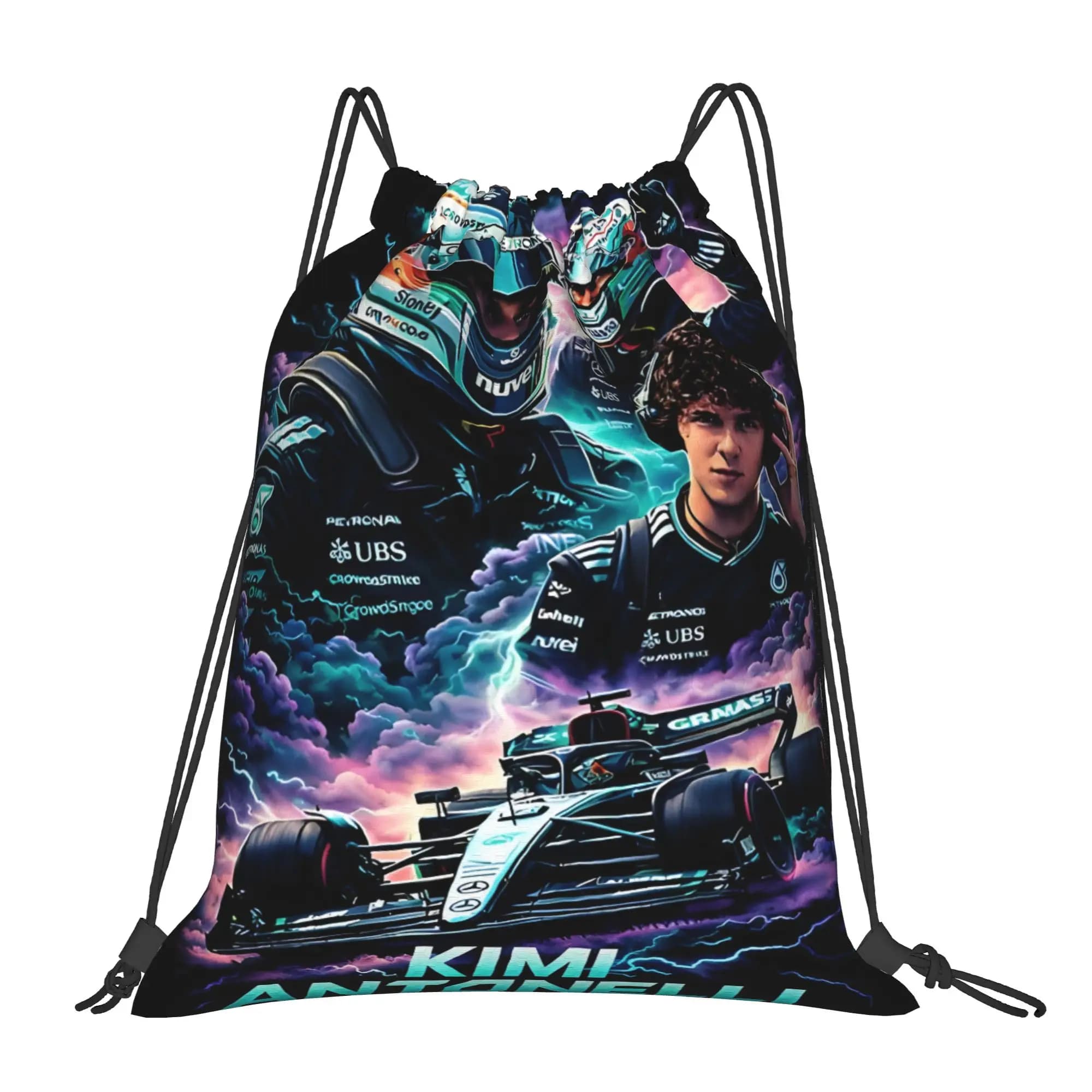 Borsa Sportiva Kimi Antonelli, Zaino Portatile da Viaggio con Coulisse, Zaino per Equitazione, Zaino Porta Scarpe da Palestra