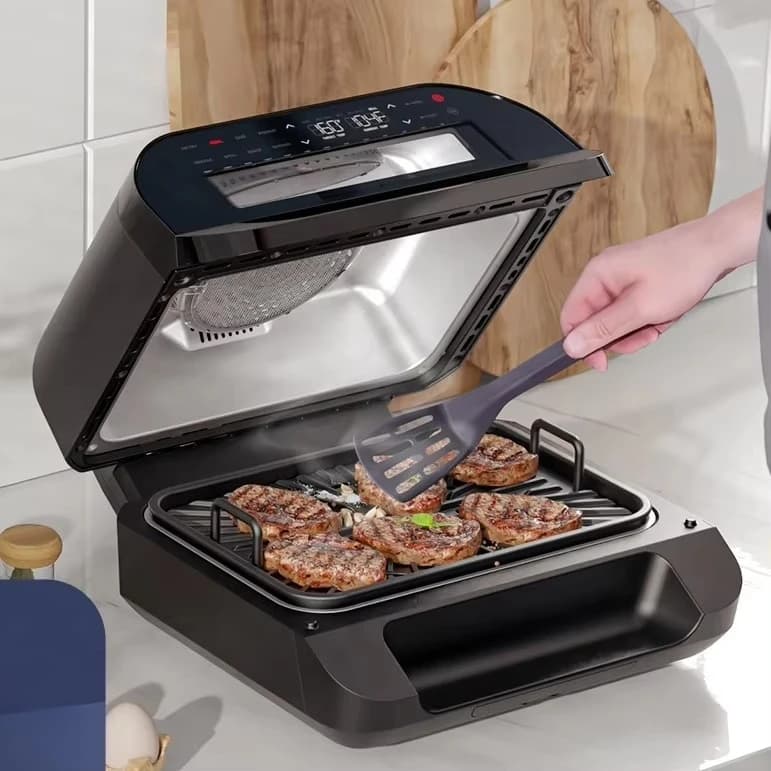 Home Kitchen Appliances Home Smart 10l 7 in 1 Oil Free Fryer Observation Window Power Xl Air Flyer Fryer Digital Electric Grill