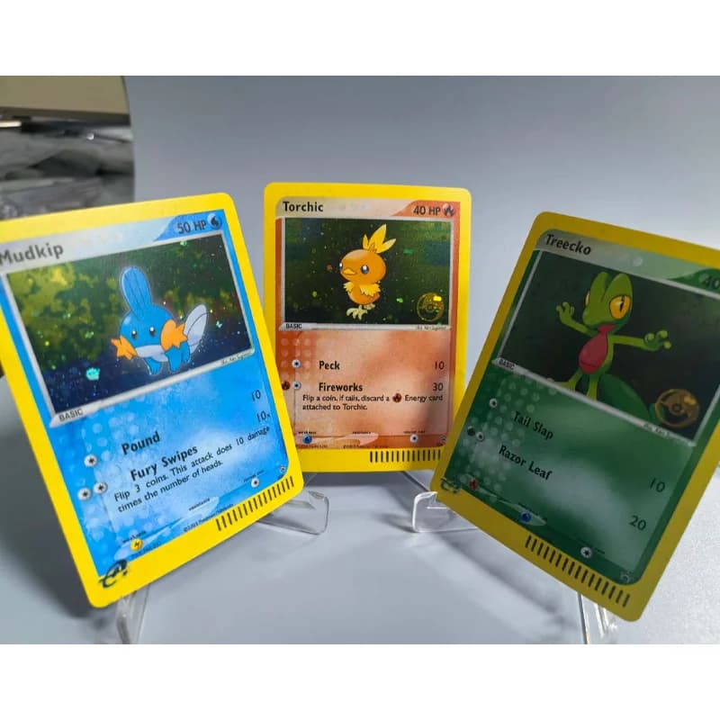 Carte da Collezione DIY PTCG PKM Set Base Inglese Serie Holo Old Back Ninetales Treecko Blastoise Mudkip Torchic Charizard