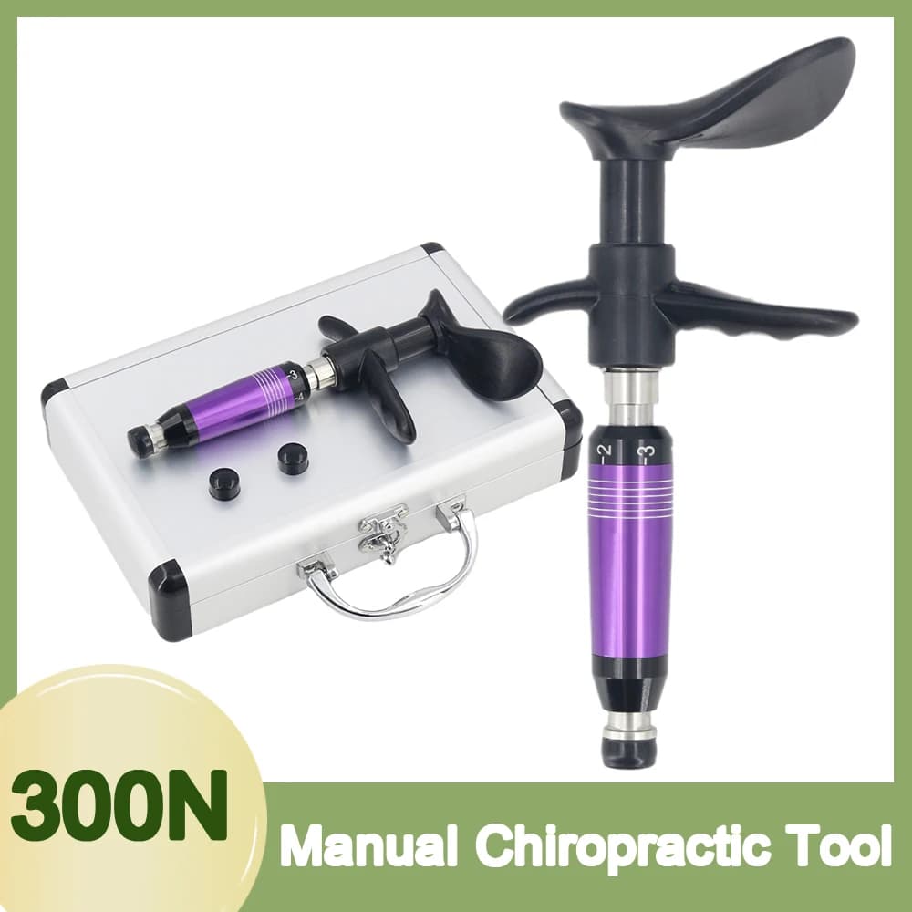 Portable Tool for Chiropractic Adjustment, Corrective Massage for Vertebral Column, Manual Gun 6 Levels for Chiropractic Adjustment