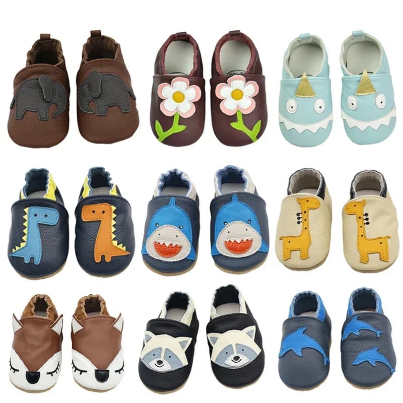 Scarpe da bambino Morbida pelle di mucca Bebe Stivaletti da neonato per neonati Ragazzi Ragazze Mocassini da bambino per neonati Pantofole Primi camminatori