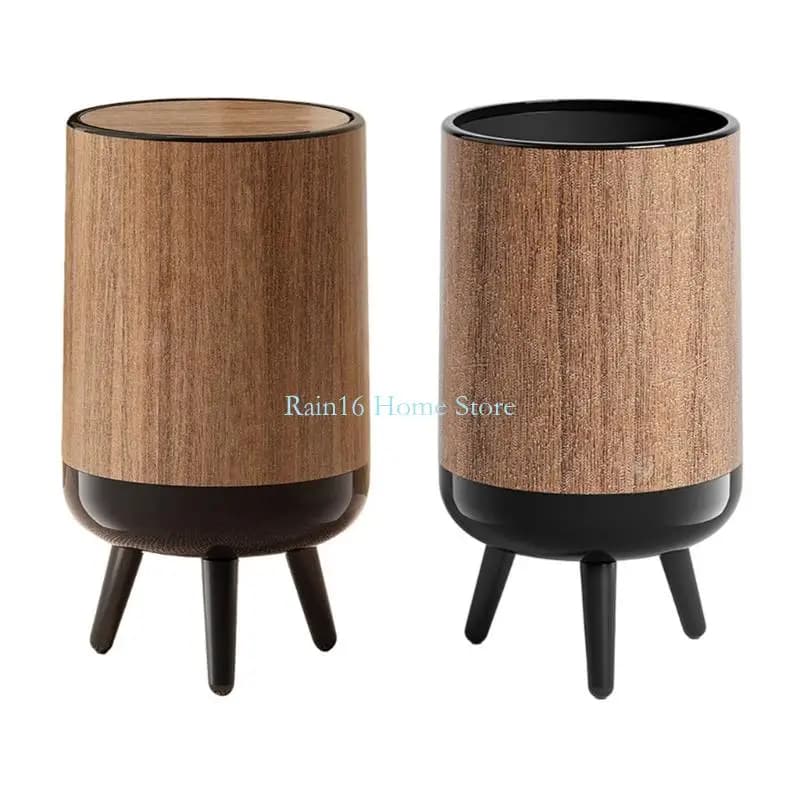 02db in legno in legno plastica cestino alti con gambe design cucina in ufficio cesto scarto