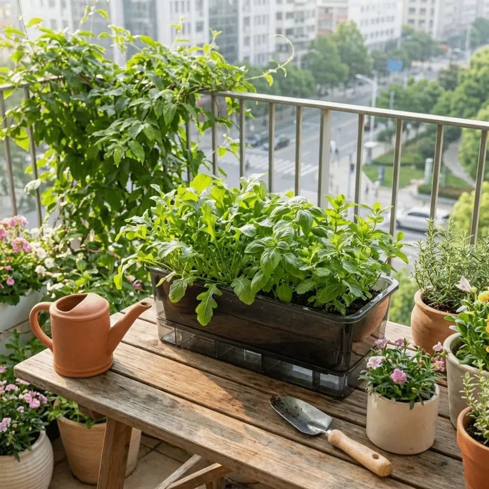 Vasi in Plastica per Coltivazione Idroponica, Contenitore Autoirrigante, Vaso per Semenzaio, Contenitore Rinforzato per Piante, Vassoio per Semina