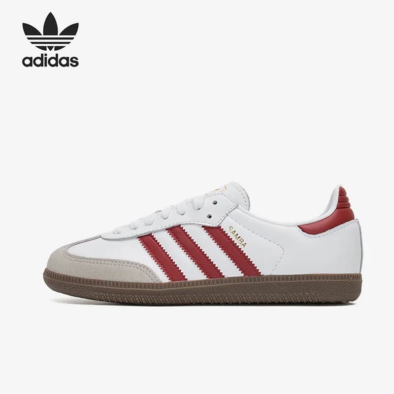 2026 adidas Originals JH8798 Low Top Skateboard Shoes White Red Casual Classic Sneakers