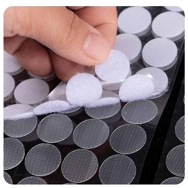 100Pairs Dot Fastener Hook Loop Tape Strong Self Adhesive Nylon Magic Sticker Black White Interlocking DIY Accessories 10-30mm