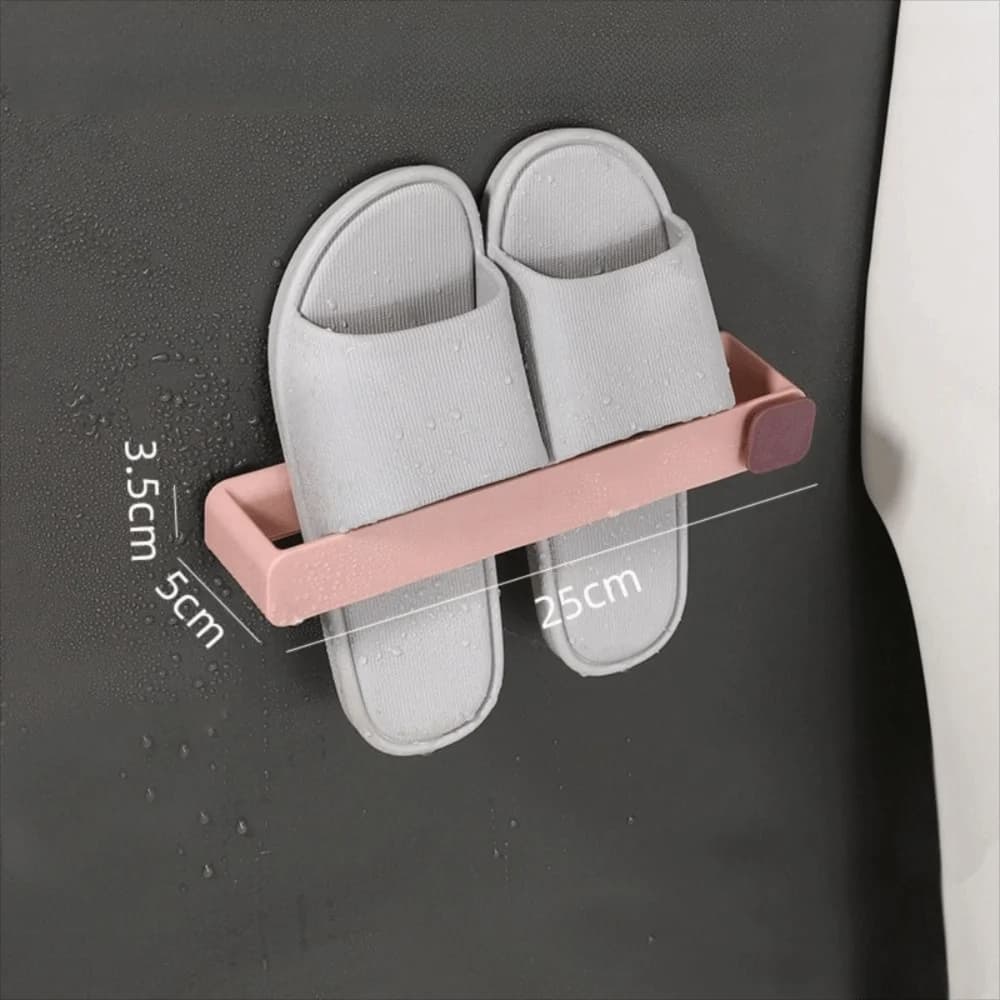 New No Punching Bathroom Slipper Shelf Wall Mounted Hanging Shoe Rack Space Saving Flip Flop Shelf