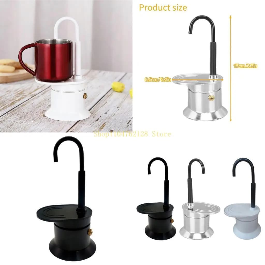 Portable 50Ml Aluminum Single Serve Coffee Pots Stovetop Coffee Maker Great For Camping Or Small Kitchens best sale