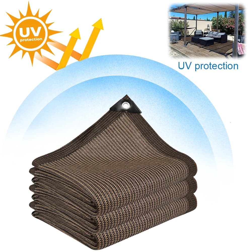 2x3m/3x4m Sun Shade Sail with Grommets HDPE Sunshade Net Shade Trap Shade Mesh for Greenhouse Garden Patio Backyard