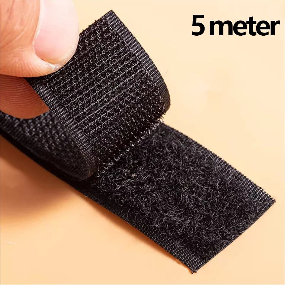 1 pair 20/25/30/50mm non-adhesive Hook and Loop fastener Tape Sewing-on the hooks non-adhesive Magic tape DIY 5meter
