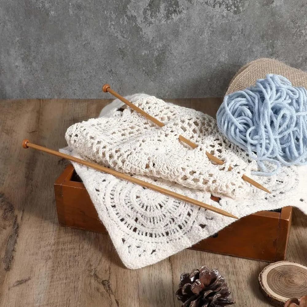 New Bamboo Wooden Crochet Hooks 2-10mm 25cm Knitting Crochet Crocheting Hooks Knitting Projects