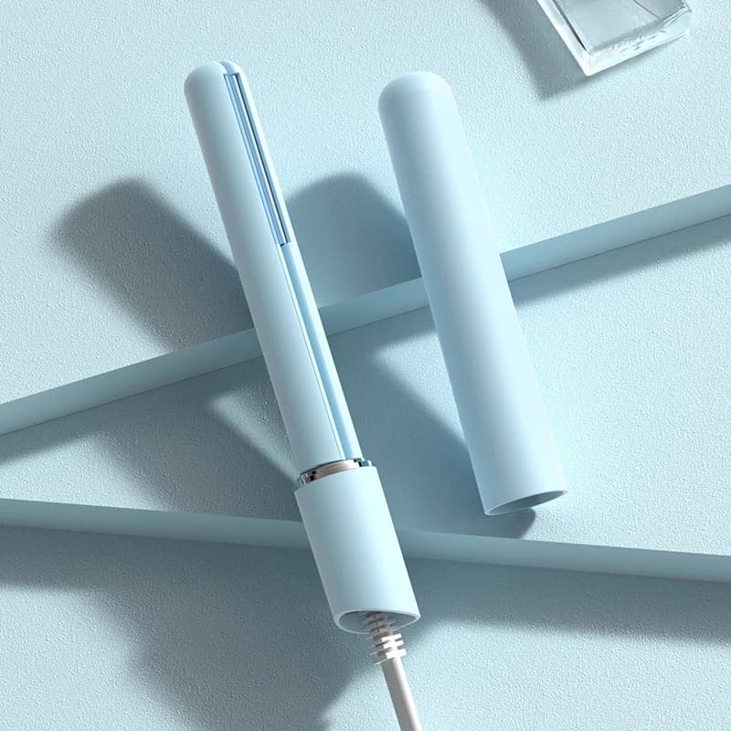 Ferro arricciacapelli e piastra lisciante elettrici 2-in-1, mini portatile per dormitorio, strumento per lo styling delle frangia, riscaldamento rapido
