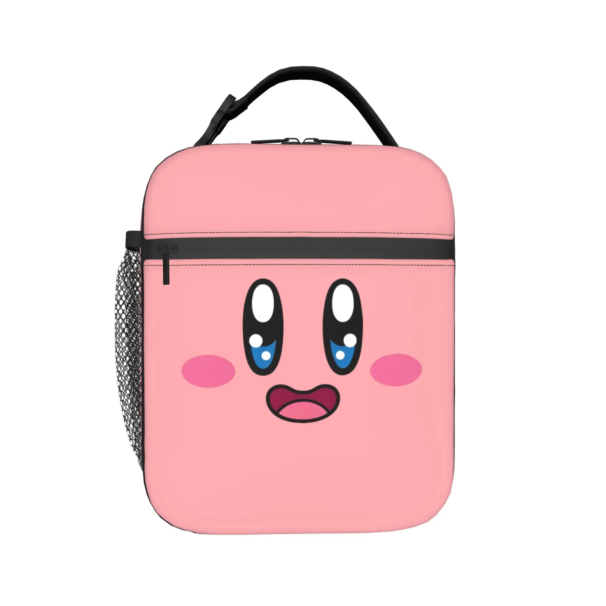 Custom K-Kirbys Resuable Lunch Boxes Waterproof Kawaii Cartoon Doll Thermal Cooler Food Insulated Lunch Bag Office Work