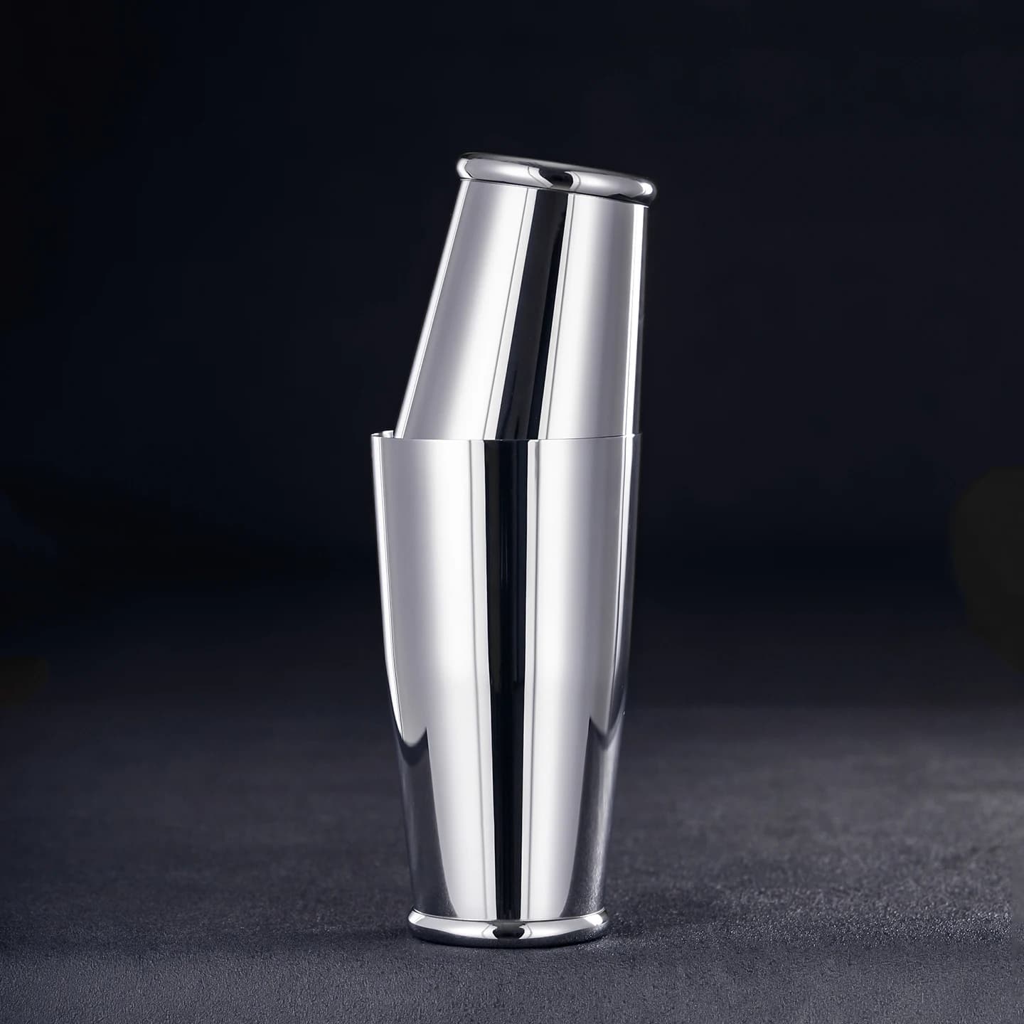 Mixer per cocktail da bar Boston Shaker in stile americano da 800 ml, stagno in acciaio inossidabile in due pezzi per mescolare e collare bevande
