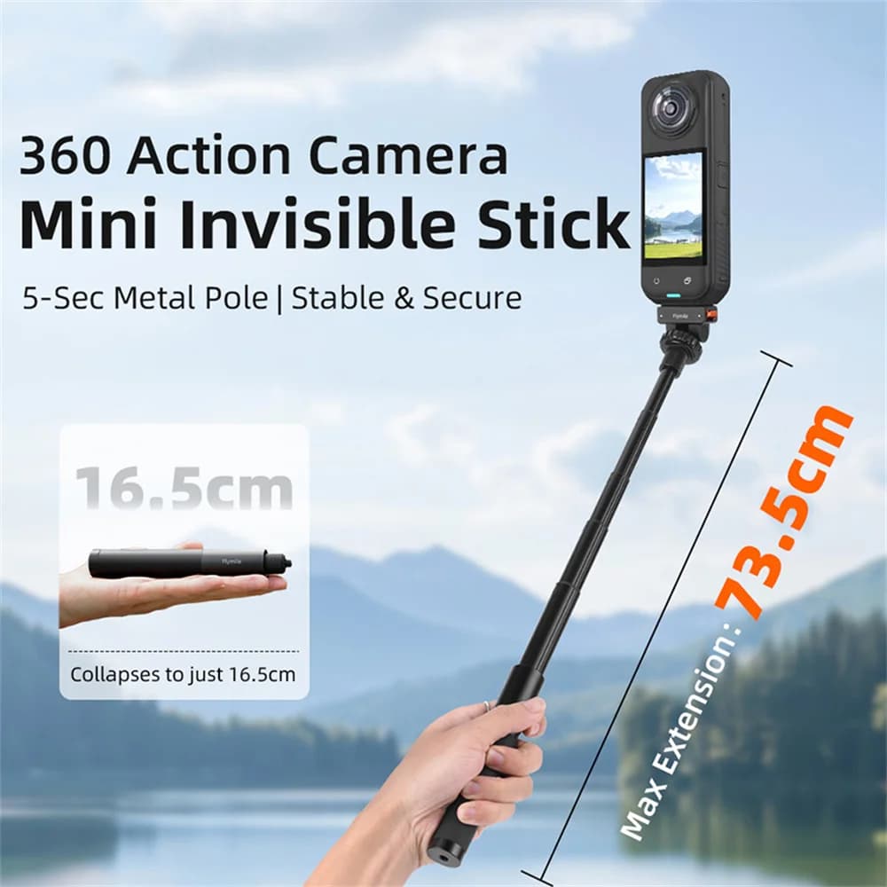 Action Camera Mini treppiede portatile monopiede allungabile selfie stick per GoPro/insta360 Go Ultra/X5 X4/DJI Action 4/5 Pro/Pocket 3
