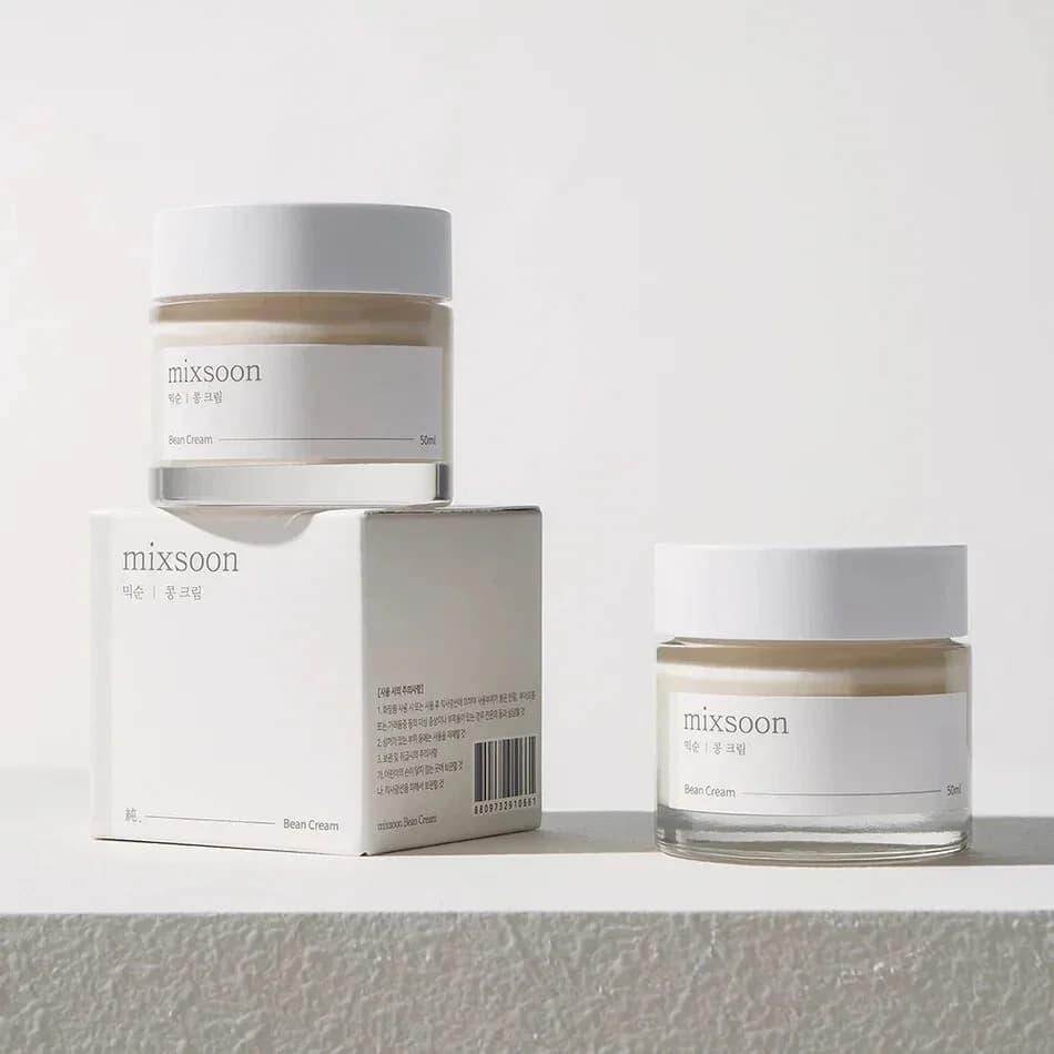 Mixsoon Bean Essence & Cream - Repair Damage Anti-aging Fade Spots Thick And Moist Moisture Mild and Smoothing Korean Facial Ski