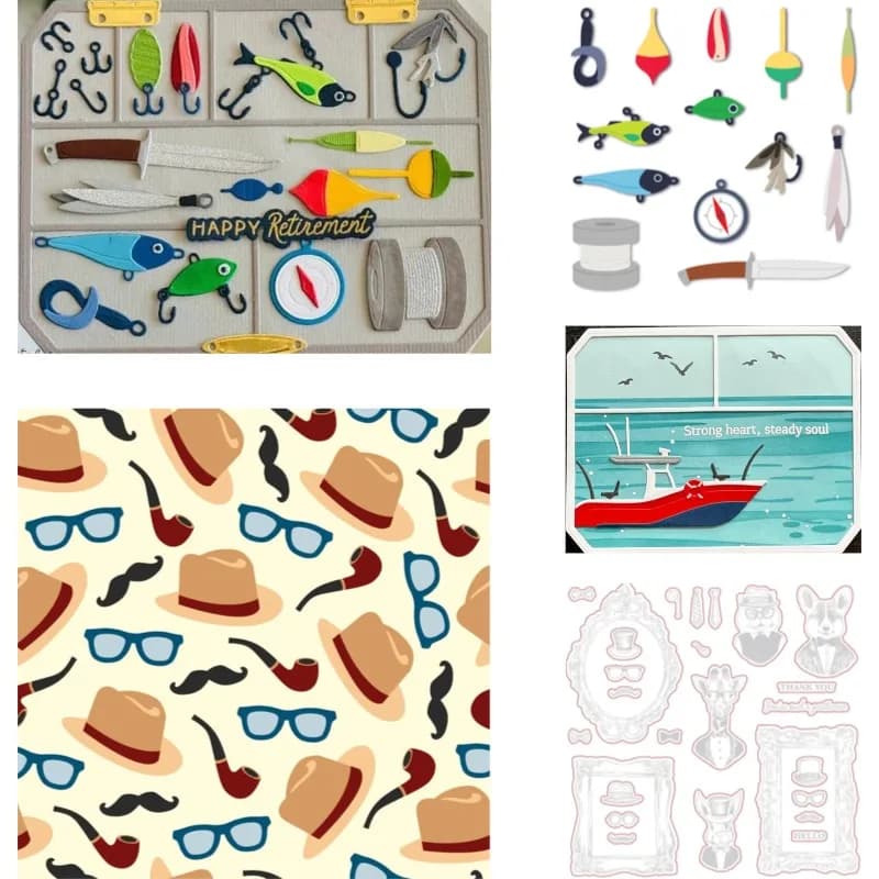 New Arrival 2026: Stencil and Fustelle for Fishing Boxes, Stamps, Stencil for Scrapbook and Diaries Decoration, Models for Blowing Make by You