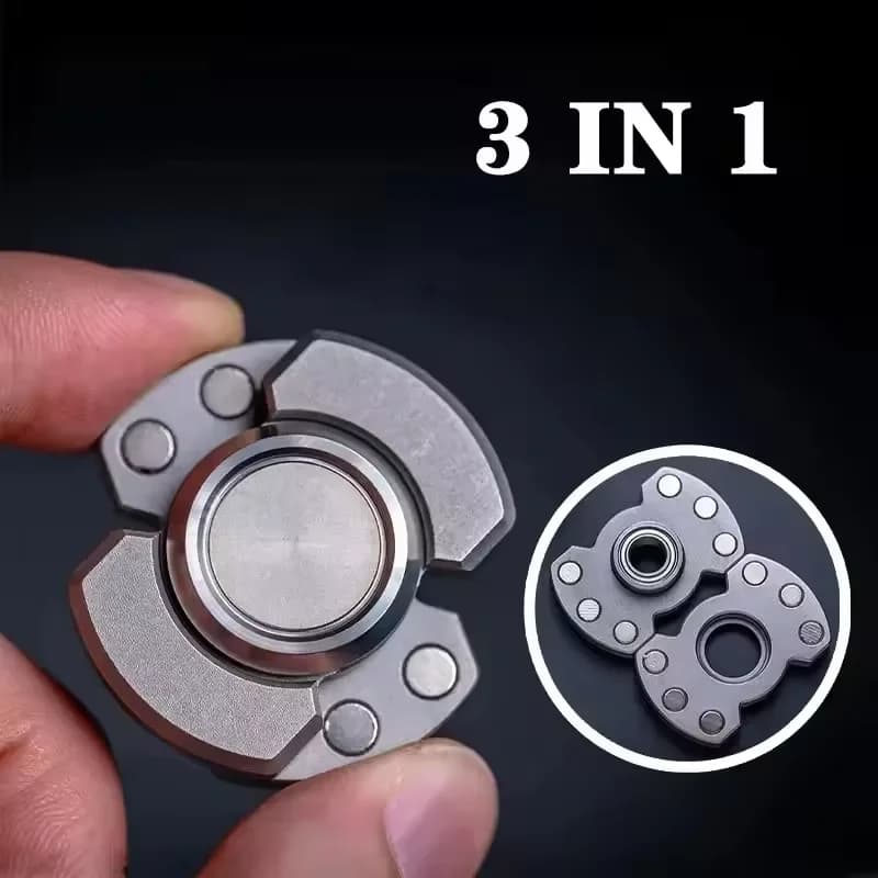 Spinner Magnetico in Metallo Trasformabile, Mini Giocattolo EDC Antistress e Anti-Ansia per Adulti