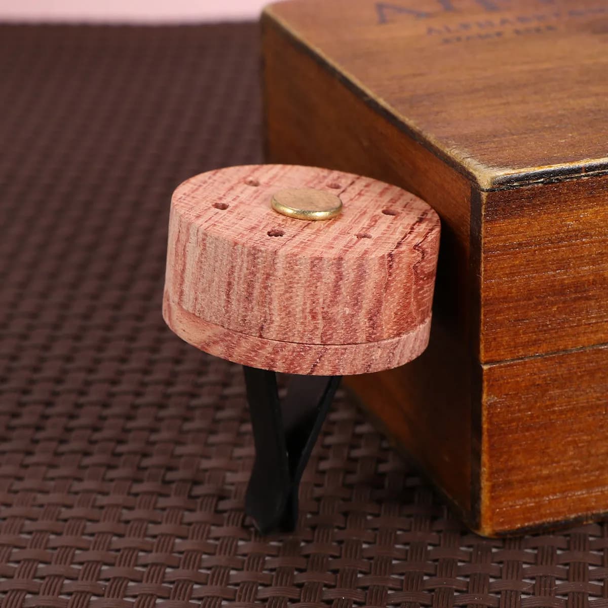 1Pcs Round Rosewood Essential Oil Diffuser Natural Wood Aromatherapy Diffuser for Sleep Relaxation Yoga Meditation Home Office