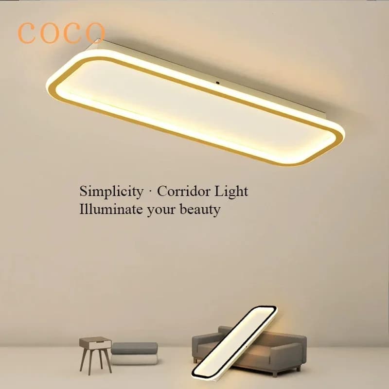 Modern Creative Long Strip Ceiling Light LED Nordic Minimalist Living Room, Bedroom, Hallway, Balcony, Bar Decoration Lighting