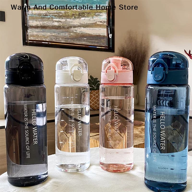 Bottiglia d'acqua da 780 ml con coperchio a chiusura a scatto, borraccia sportiva a prova di perdite, borraccia portatile riutilizzabile per fitness all'aperto