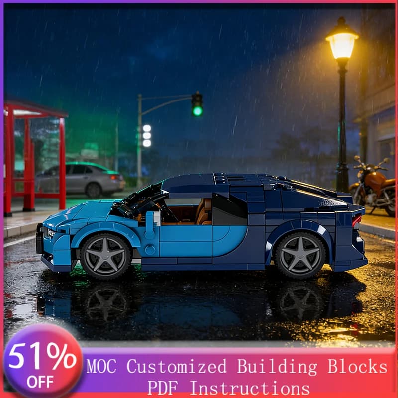 Set di Costruzioni Modulari da 357 Pezzi, Auto da Corsa Super Larga a 8 Punti, Modello Tecnologico Personalizzabile, Design in Mattoncini, Giocattolo Fai-da-Te per Regali Festivi