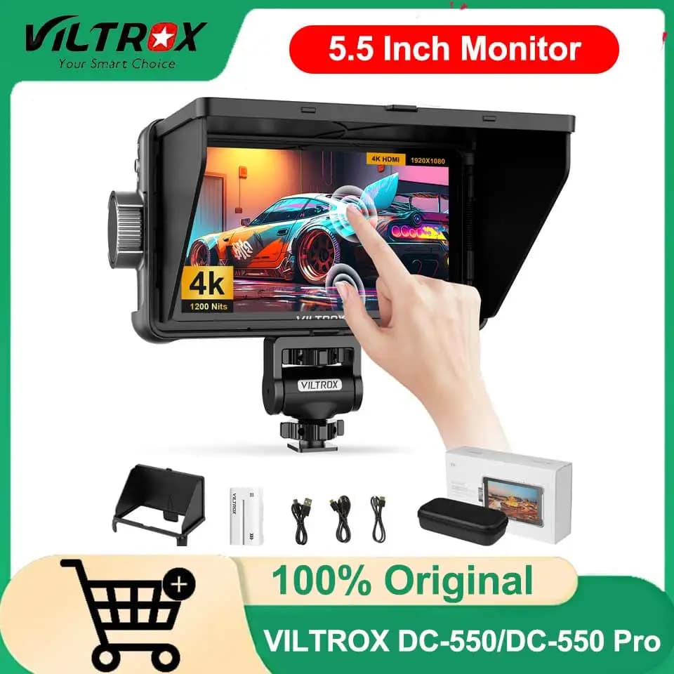 VILTROX DC-550 Pro Monitor portatile 5.5 "1920x1080 4K Monitor professionali HDMI Touch Screen Campo 3D LUT Director Monitor