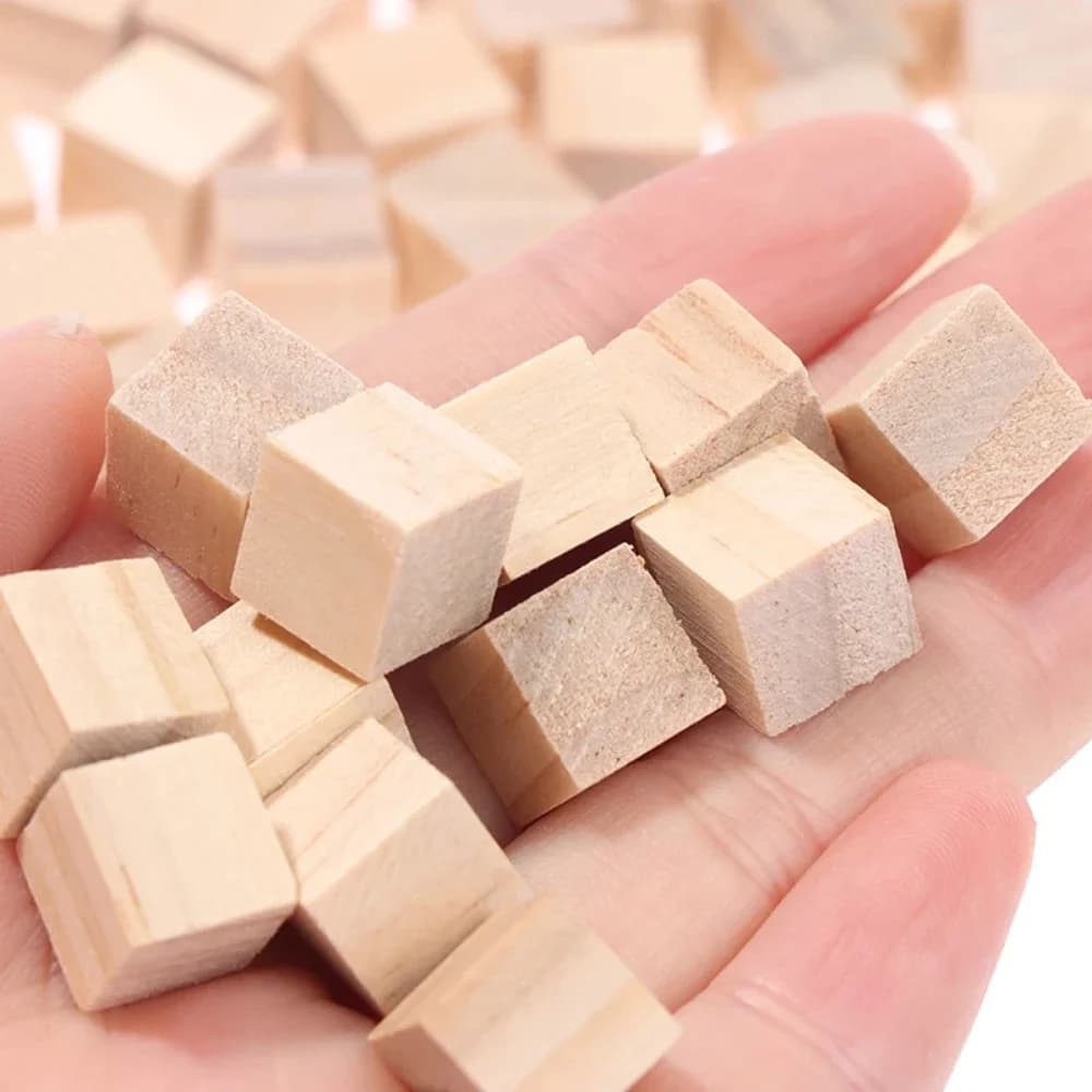 60/100 pz 20mm Incompiuto Vuoto Mini FAI DA TE Blocchi Quadrati di Legno Cubi di Legno Solido per Mestiere In Legno Giocattolo Per Bambini Puzzle Che Fanno Materiale