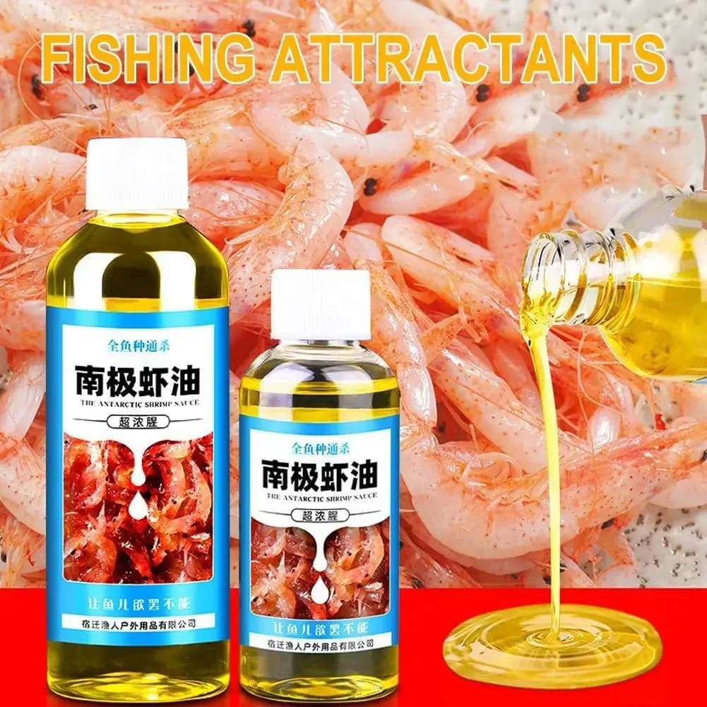 60 ml di Esca per Gamberetti Concentrata, Aromi Forti per Pesci, Odore Pesce Intenso, Accessorio per la Pesca Selvatica, Esca con Olio di Krill