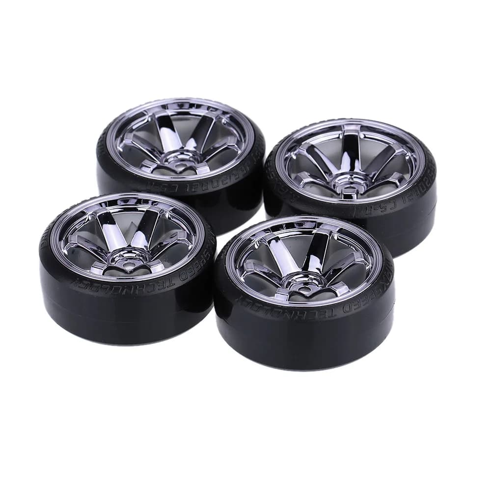Set di 4 Pneumatici Duri 1/10 per Auto RC da Drift, Ricambio per HPI e Auto RC da Strada