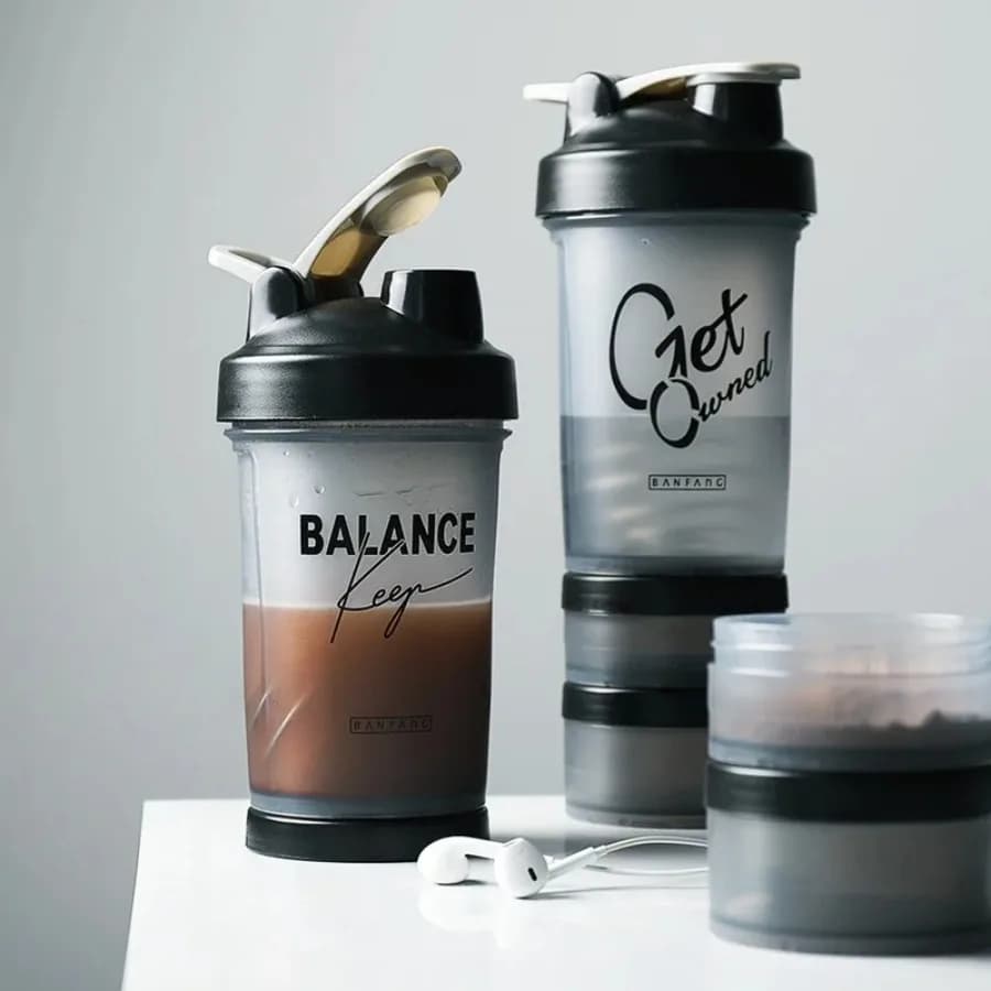 500 ml sports bottle Shaker for protein powder Shake for milk Plastic cup Water bottle Fitness Drink Tumblerful Hidro Flask Drinkware