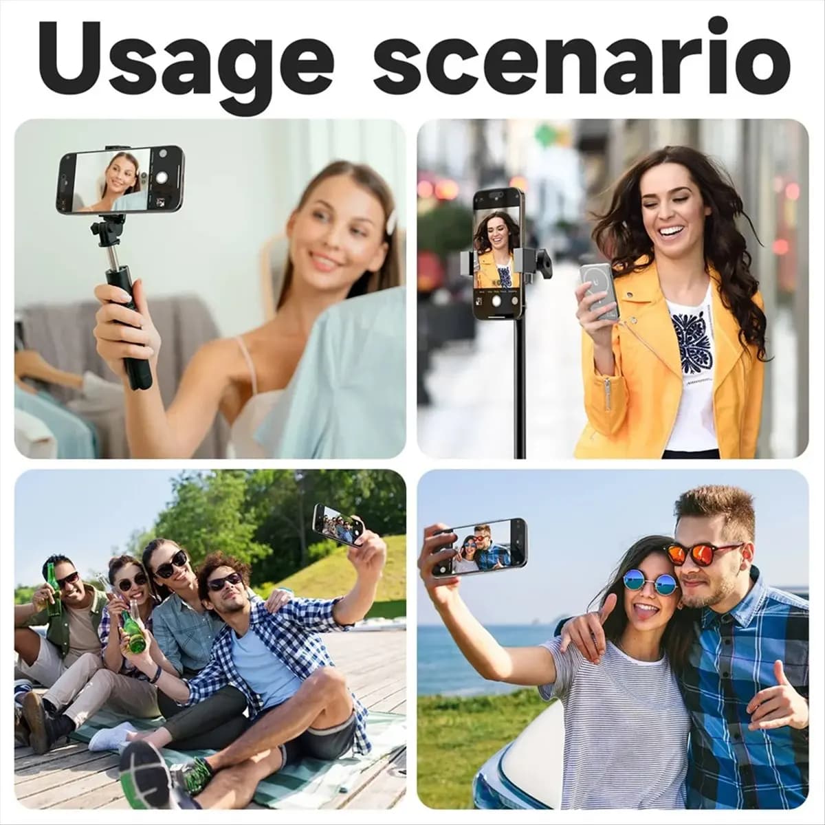 Magnetic SmartPhone Selfie Monitor Full HD Wireless Bluetooth Rear Camera Screen Monitor for Vlog Selfie Live Video